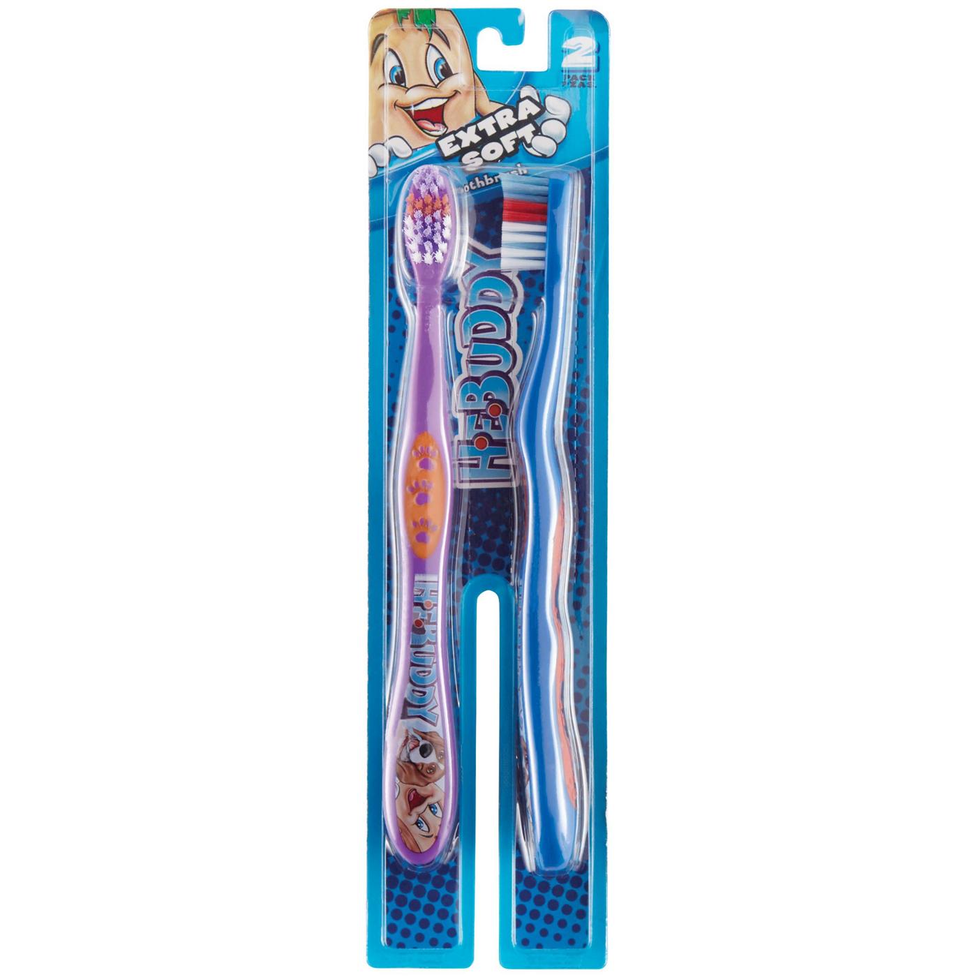 H-E-Buddy Kids Extra Soft Toothbrushes - Colors May Vary; image 1 of 3