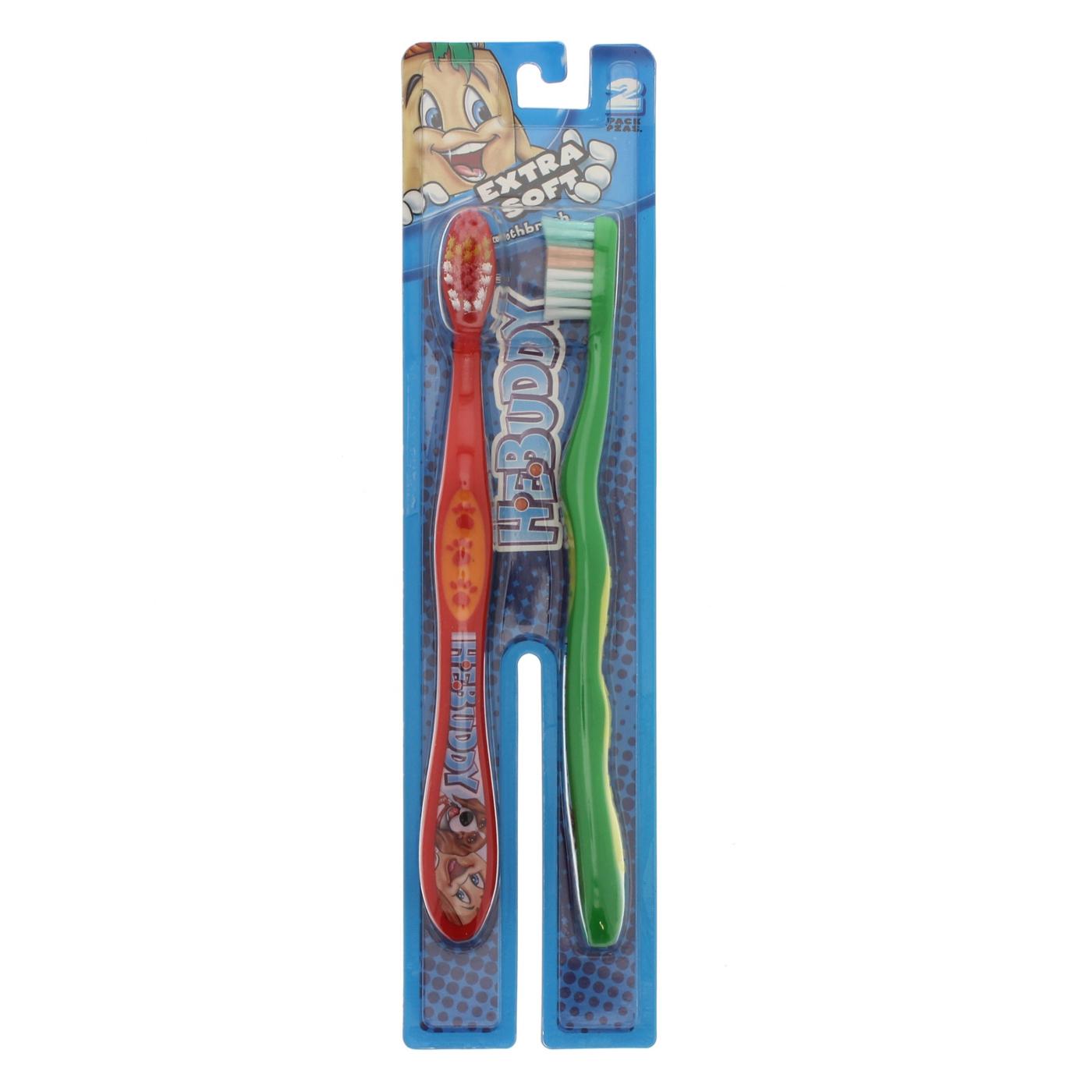 H-E-Buddy Kids Extra Soft Toothbrushes - Colors May Vary; image 2 of 3