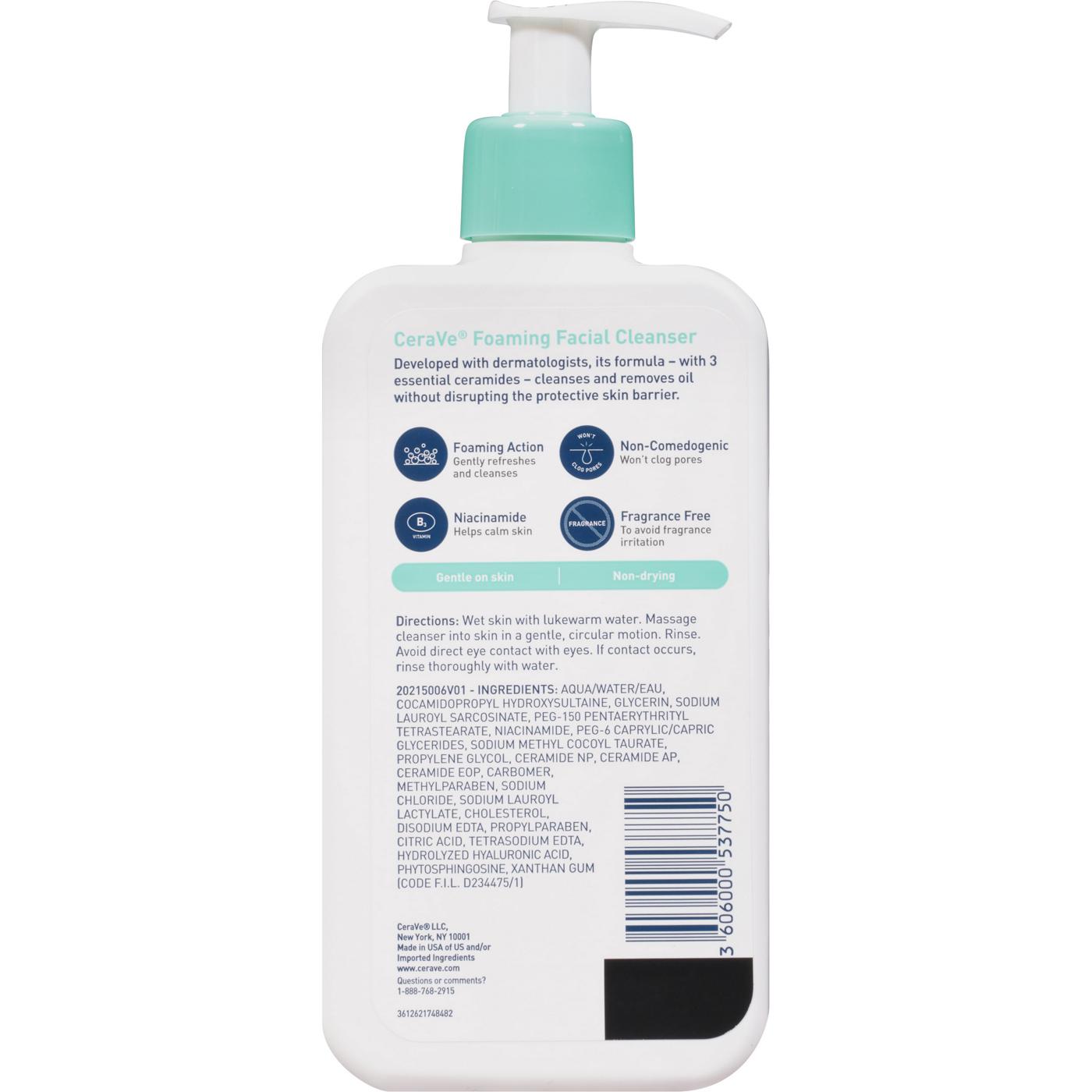 CeraVe Foaming Facial Cleanser; image 3 of 3