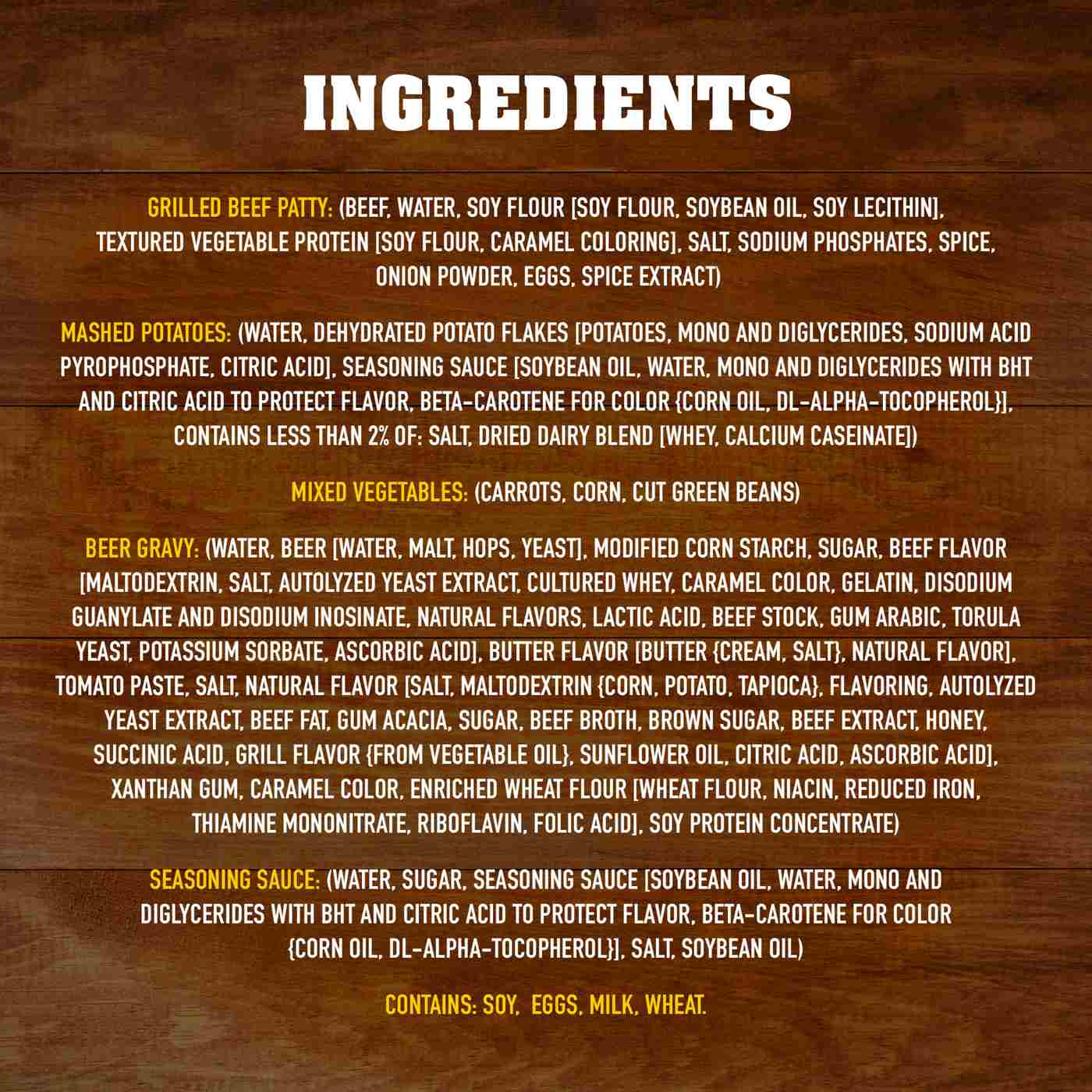 Hungry-Man Grilled Beef Patty Frozen Meal; image 3 of 7