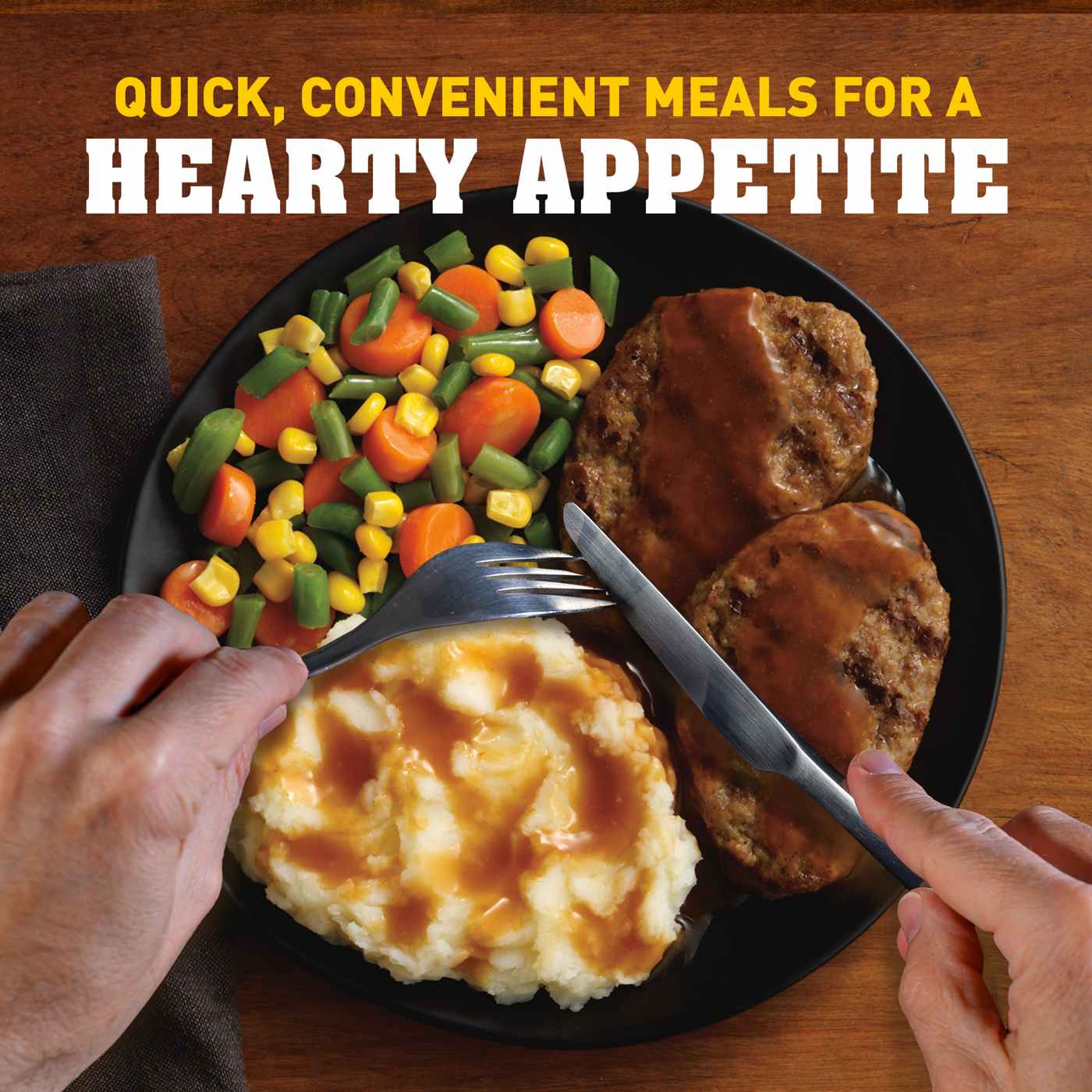 Hungry-Man Grilled Beef Patty Frozen Meal; image 7 of 7