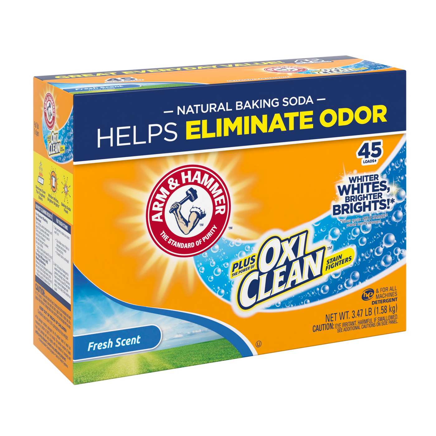 Arm & Hammer Plus OxiClean Powder Laundry Detergent, 45 Loads - Fresh Scent; image 2 of 14