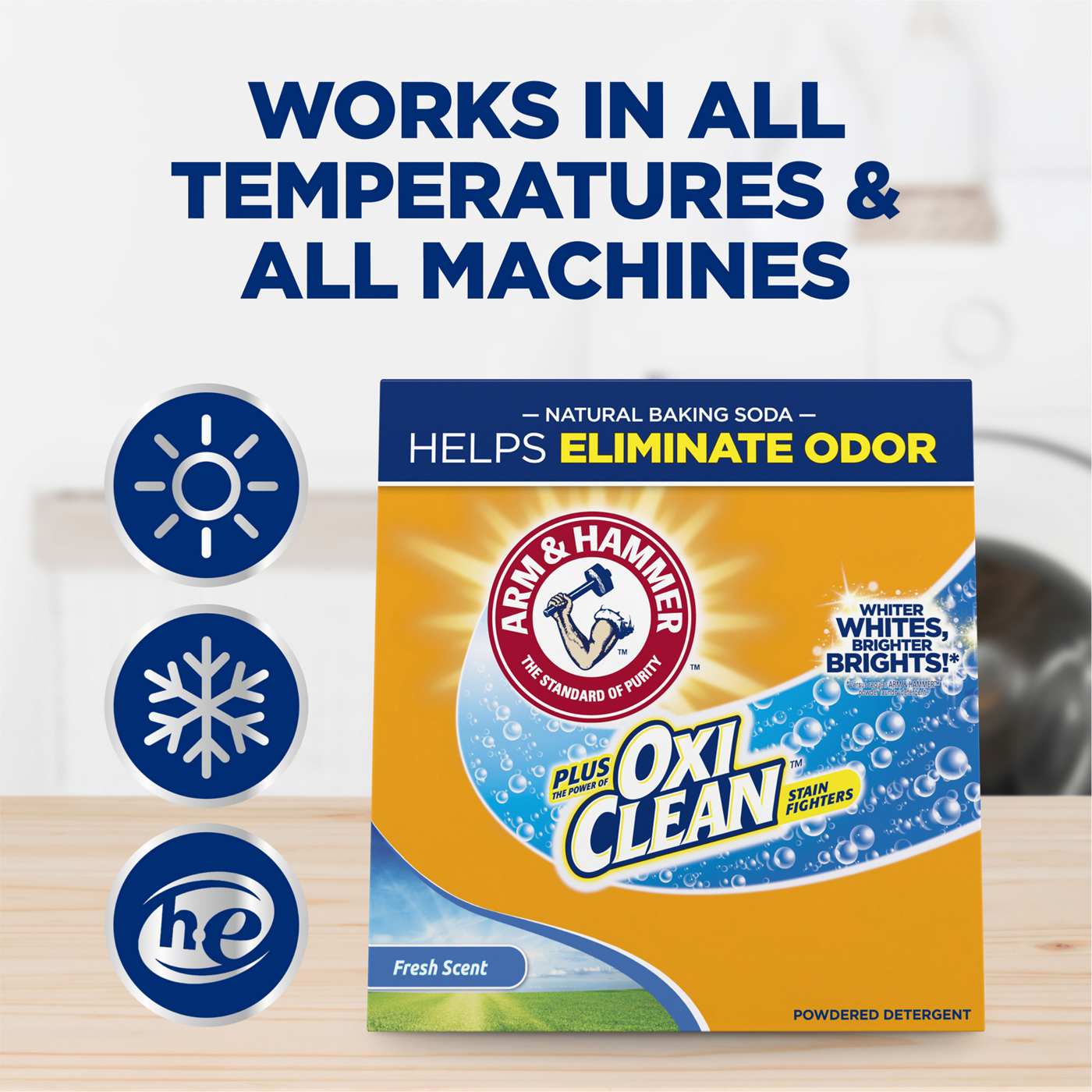 Arm & Hammer Plus OxiClean Powder Laundry Detergent, 45 Loads - Fresh Scent; image 6 of 14