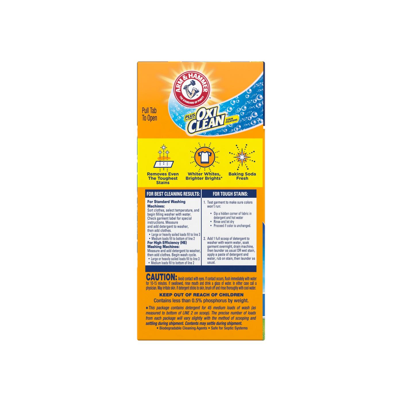 Arm & Hammer Plus OxiClean Powder Laundry Detergent, 45 Loads - Fresh Scent; image 7 of 14