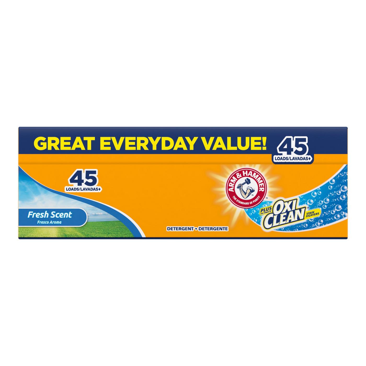 Arm & Hammer Plus OxiClean Powder Laundry Detergent, 45 Loads - Fresh Scent; image 8 of 14