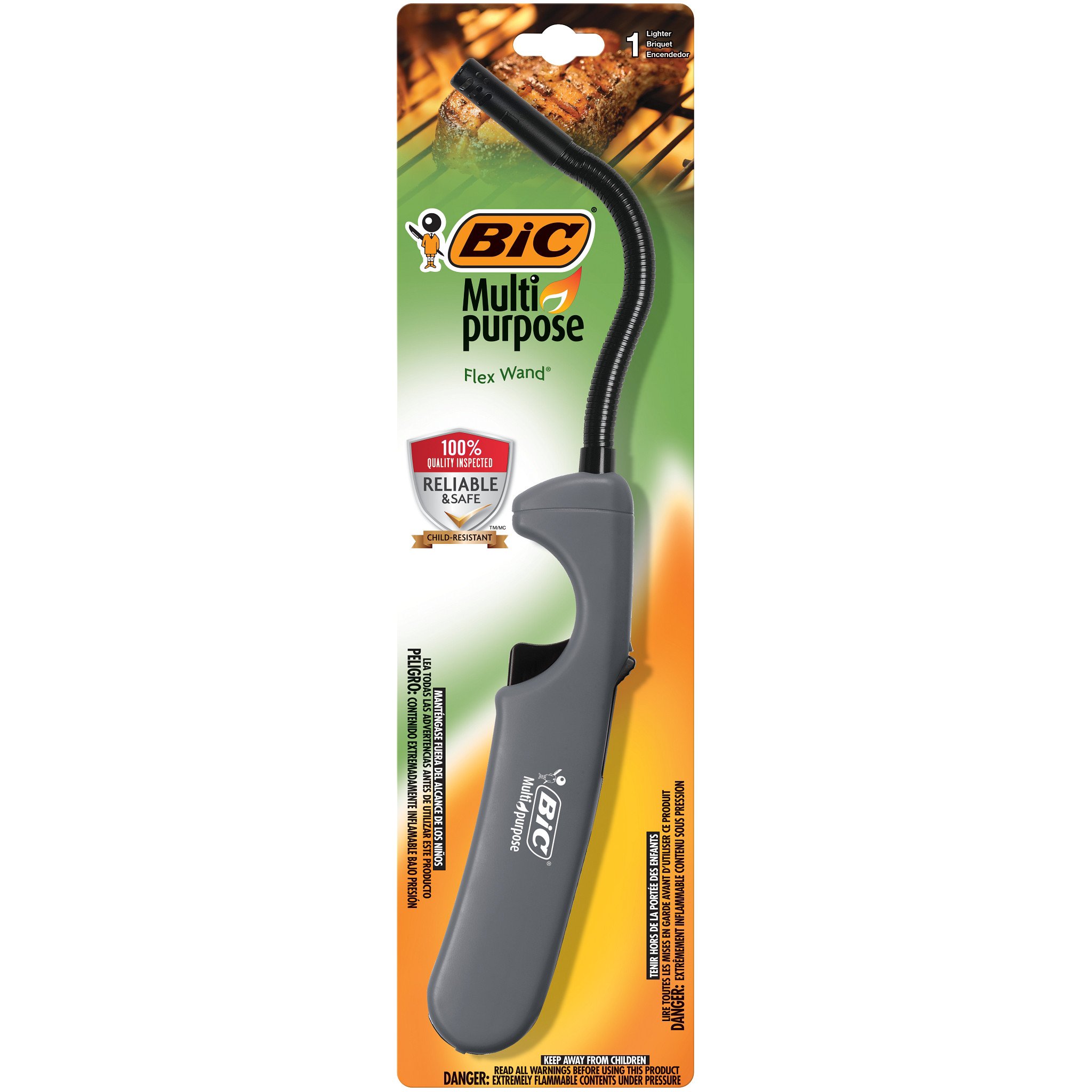 Bic Multi Purpose Classic Edition Lighter Flex Wand Lighter Assorted   001416832