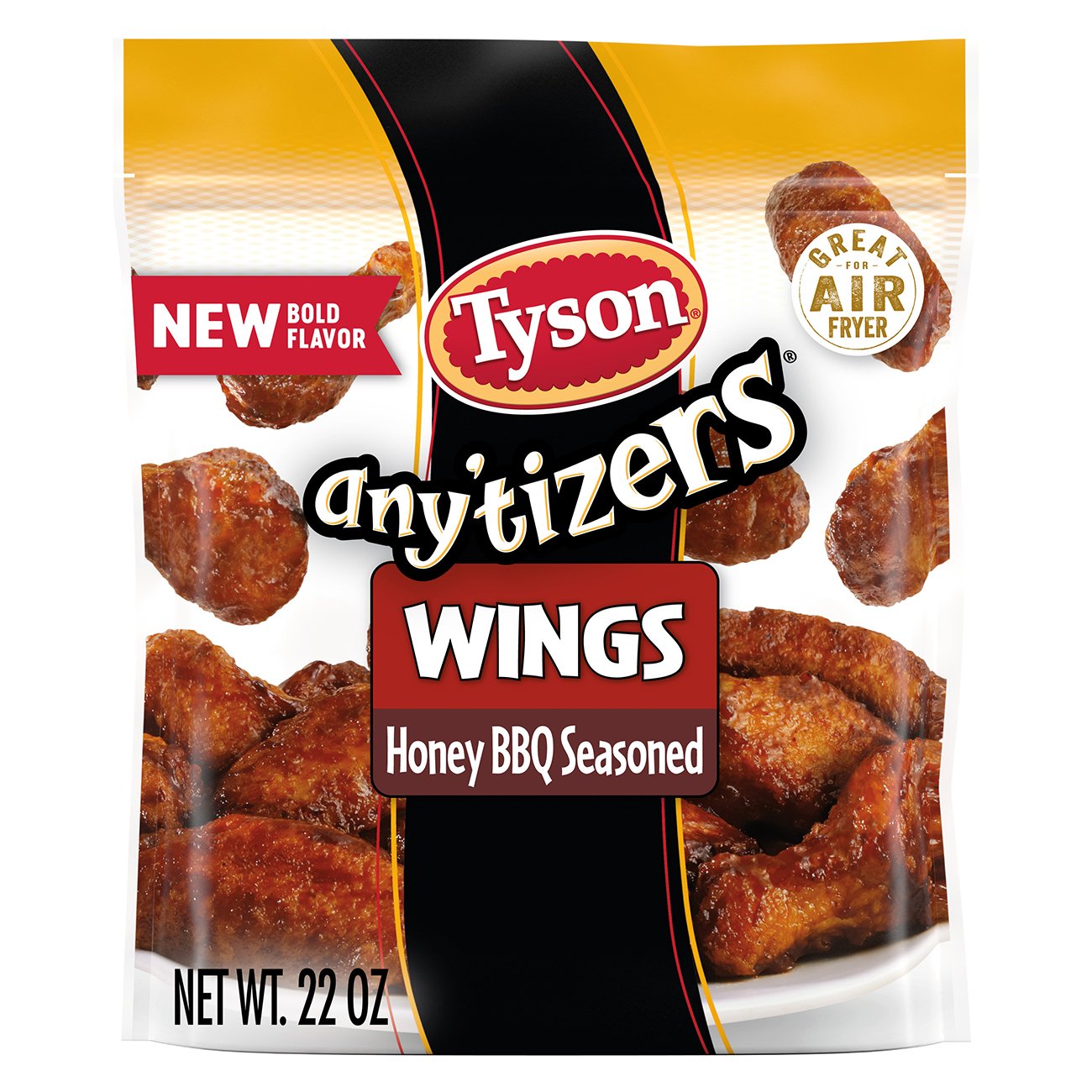 Tyson Any'tizers Buffalo Style Hot Wings, 1.37 lb Bag (Frozen)