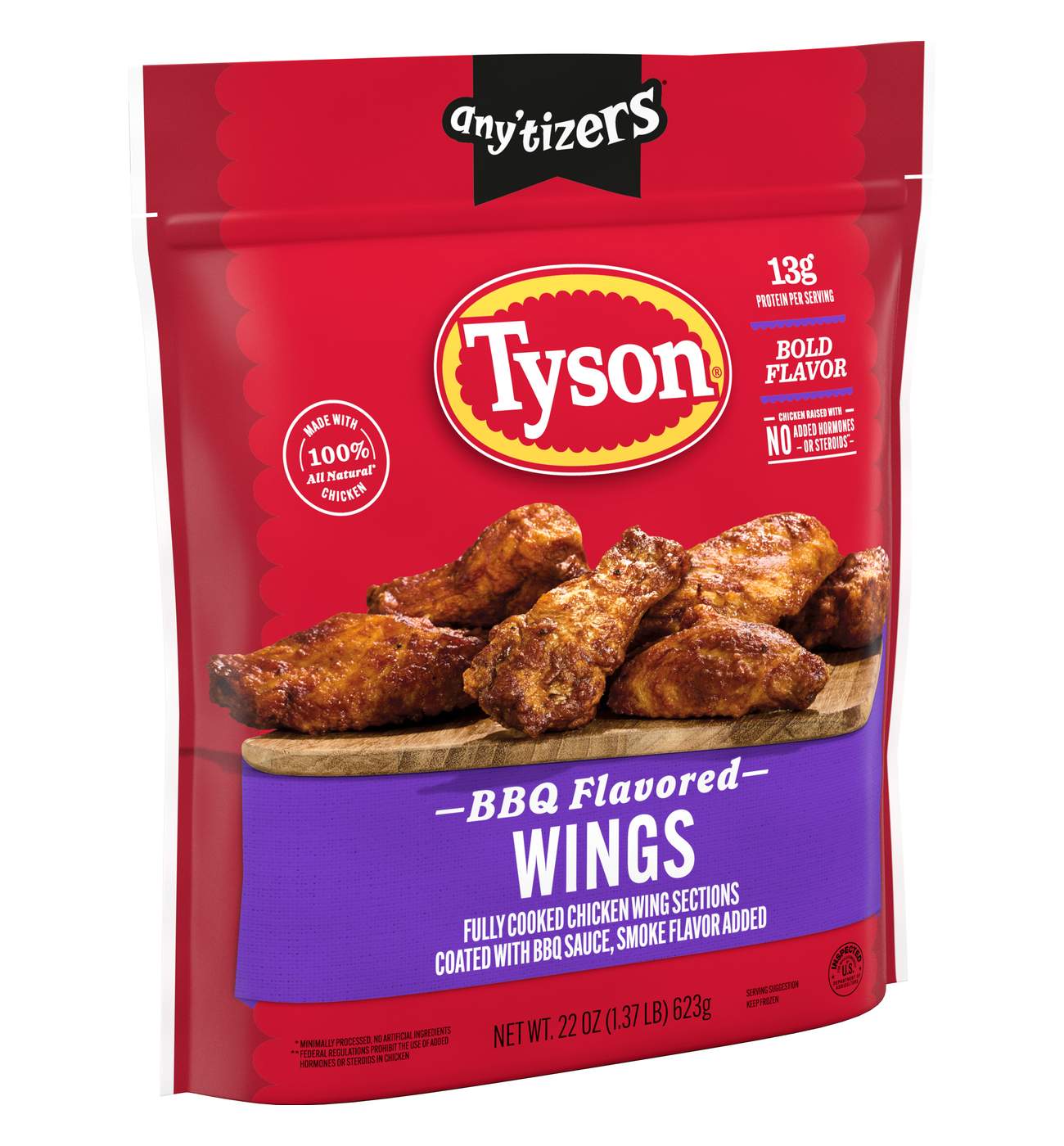 Tyson Any'tizers Frozen BBQ Bone-In Chicken Wings; image 10 of 11