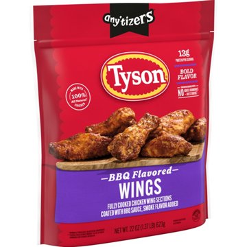 Tyson Any'tizers Frozen BBQ Bone-In Chicken Wings