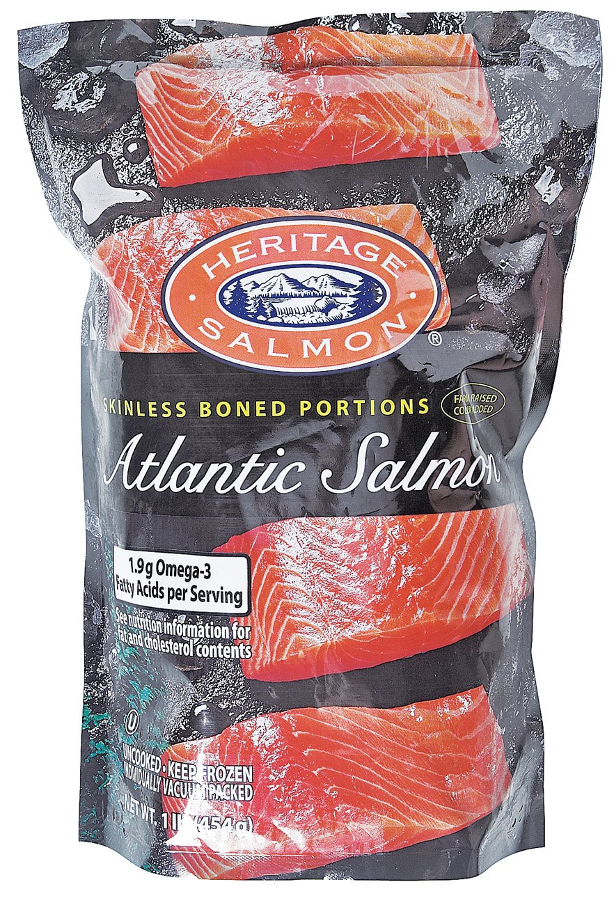 Heritage Salmon Boneless Skinless Atlantic Salmon Portions Shop Fish