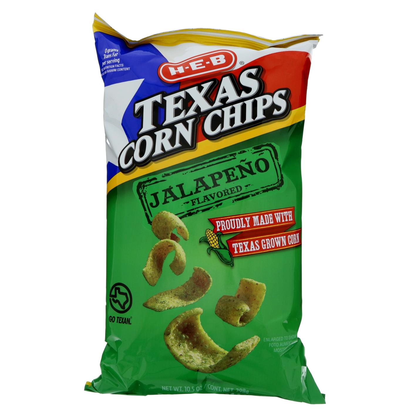 H-E-B Jalapeno Flavor Corn Chips; image 1 of 2