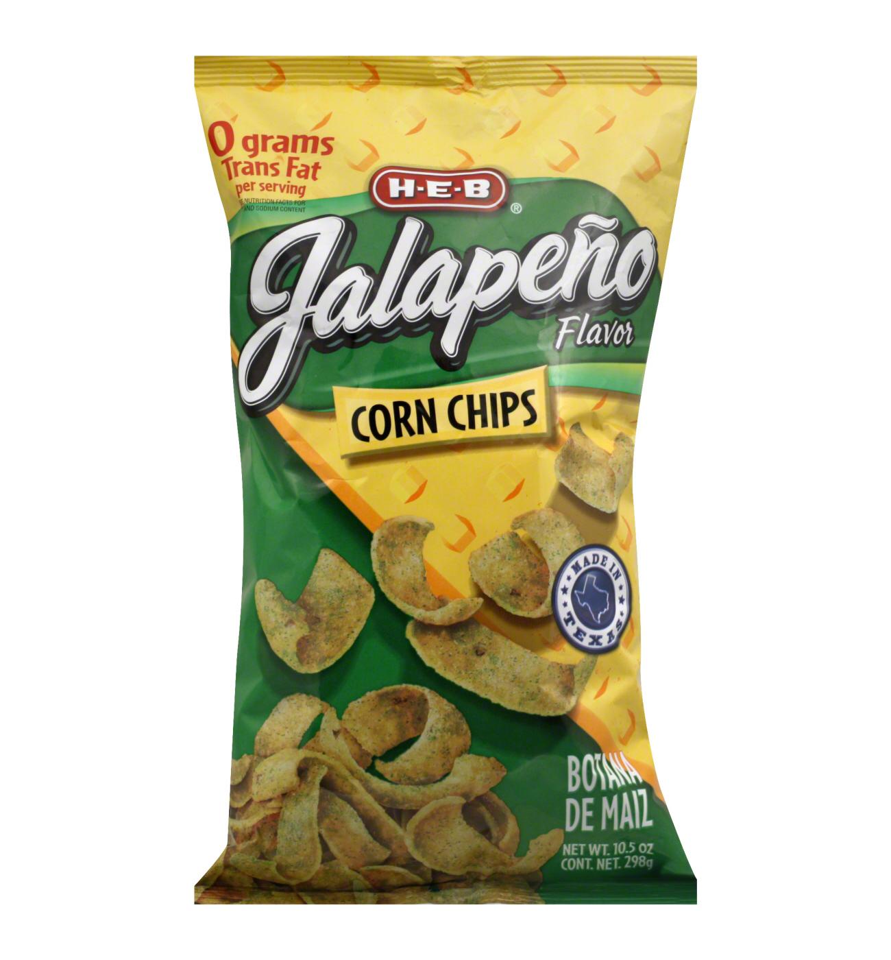 H-E-B Jalapeno Flavor Corn Chips; image 2 of 2