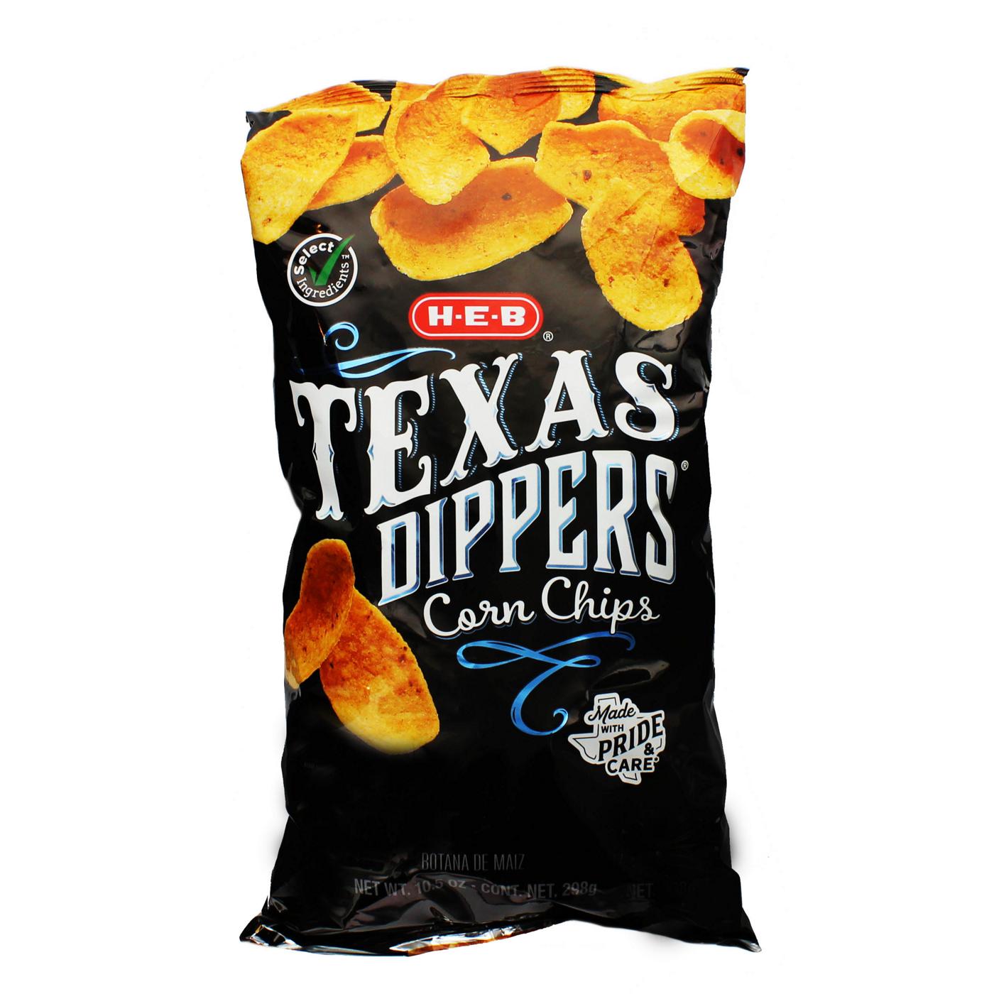 H-E-B Texas Dippers Corn Chips; image 1 of 2