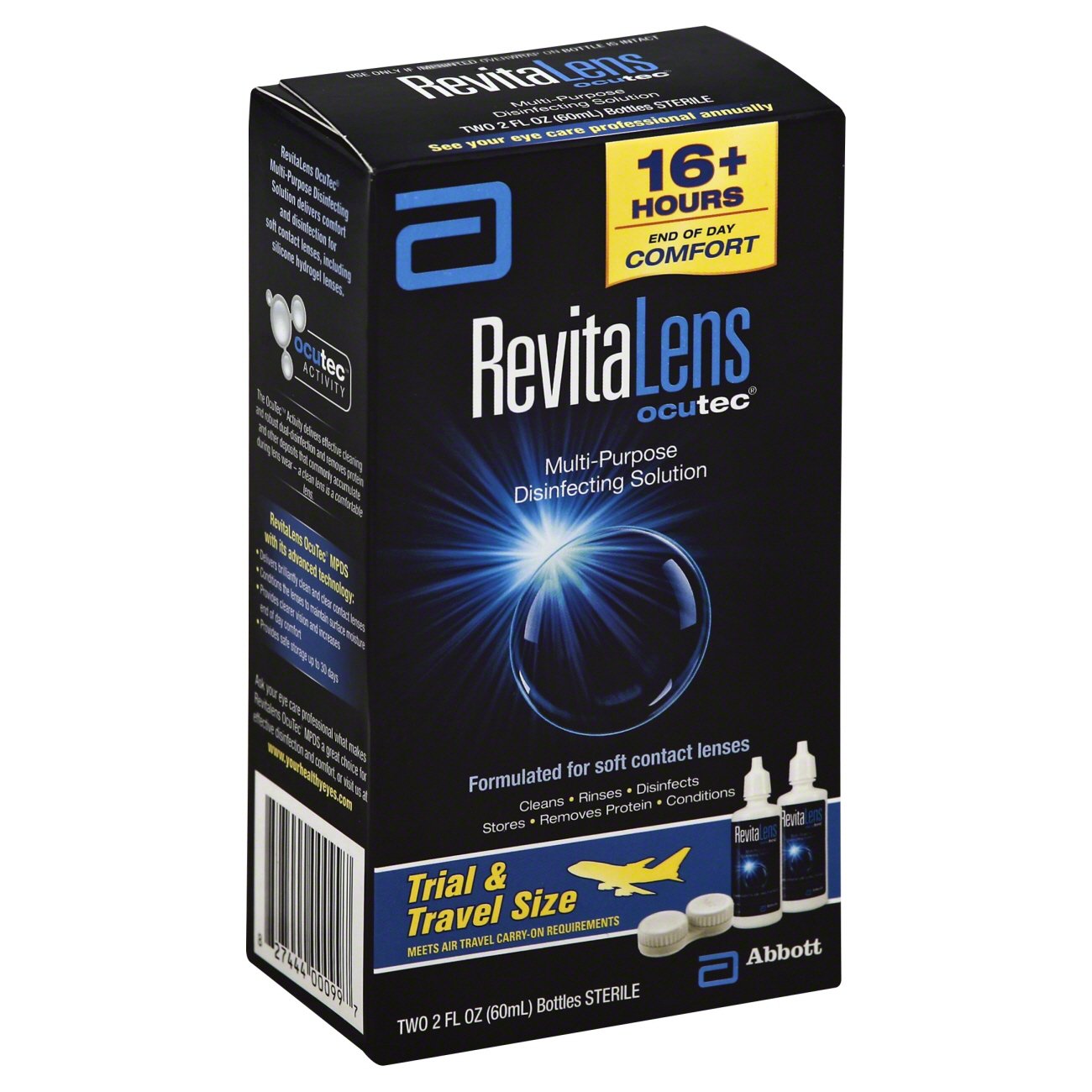 RevitaLens OcuTec Travel Size Multipurpose Trial and Disinfecting