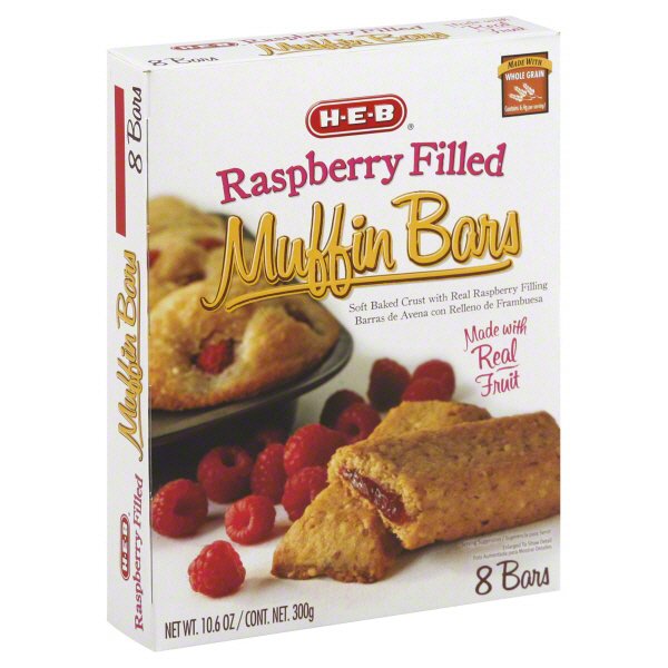 HEB Raspberry Filled Muffin Bars Shop Snacks & Candy at HEB