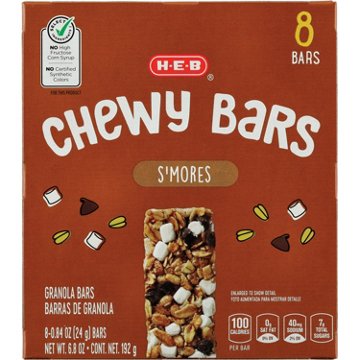 H-E-B S'mores Chewy Granola Bars, 8 ct