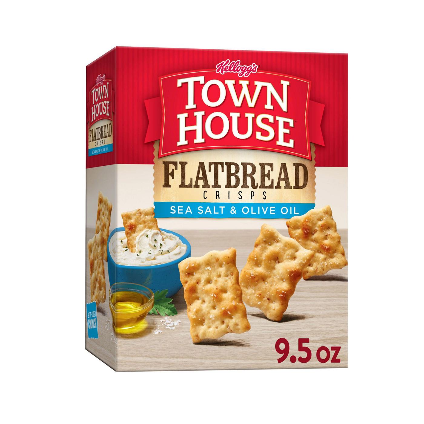 Town House Flatbread Crisps Sea Salt & Olive Oil Oven Baked Crackers; image 3 of 7