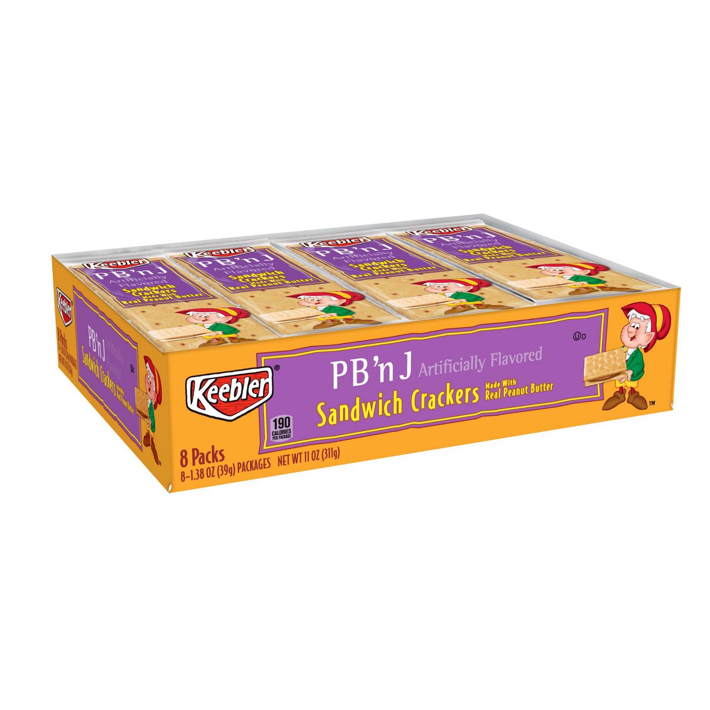 Keebler Sandwich Crackers PB and J; image 1 of 2