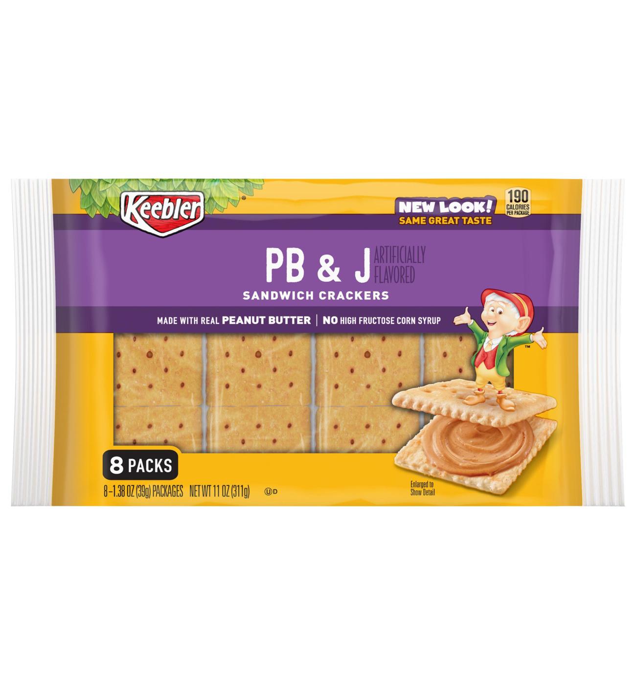 Keebler Sandwich Crackers PB and J; image 2 of 2