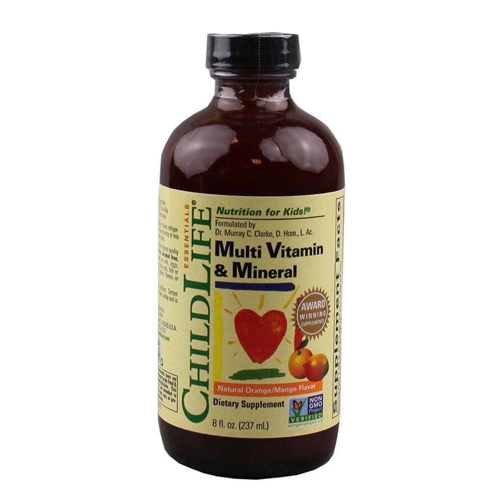 ChildLife Essentials Multi Vitamin & Mineral Liquid - Orange/Mango, 8 oz