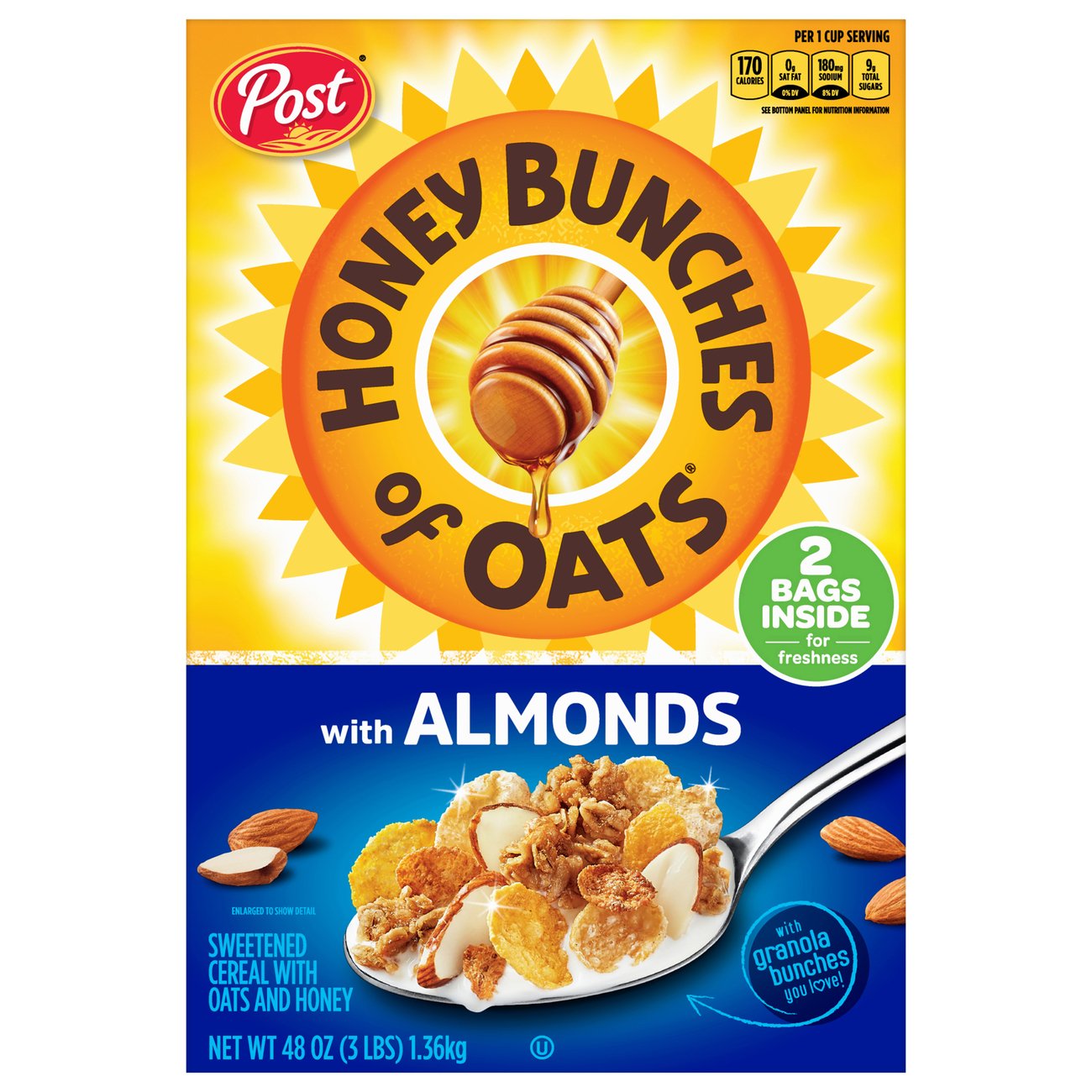 Honey Bunches of Oats Cereal With Crispy Almonds Shop Cereal at HEB