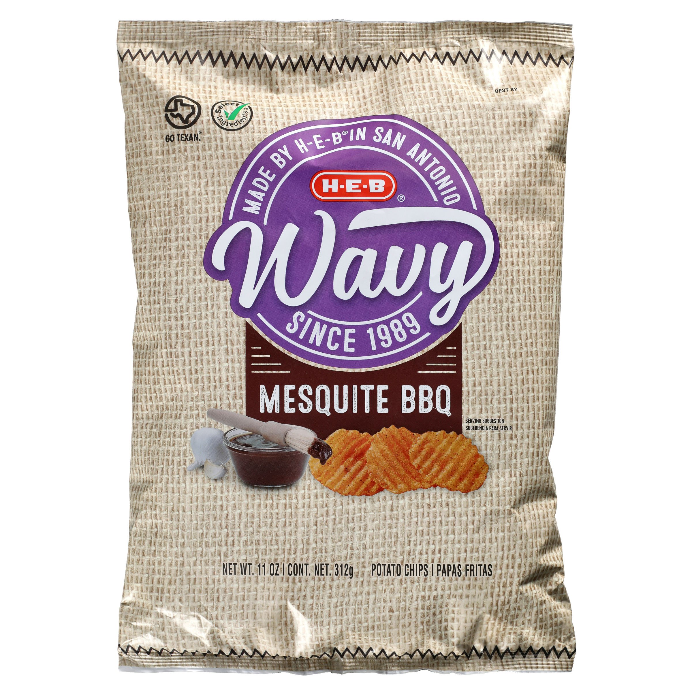 H E B Wavy Mesquite q Potato Chips Shop Chips At H E B