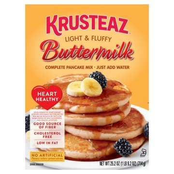 Krusteaz Heart Healthy Buttermilk Complete Pancake Mix, 25.2 oz