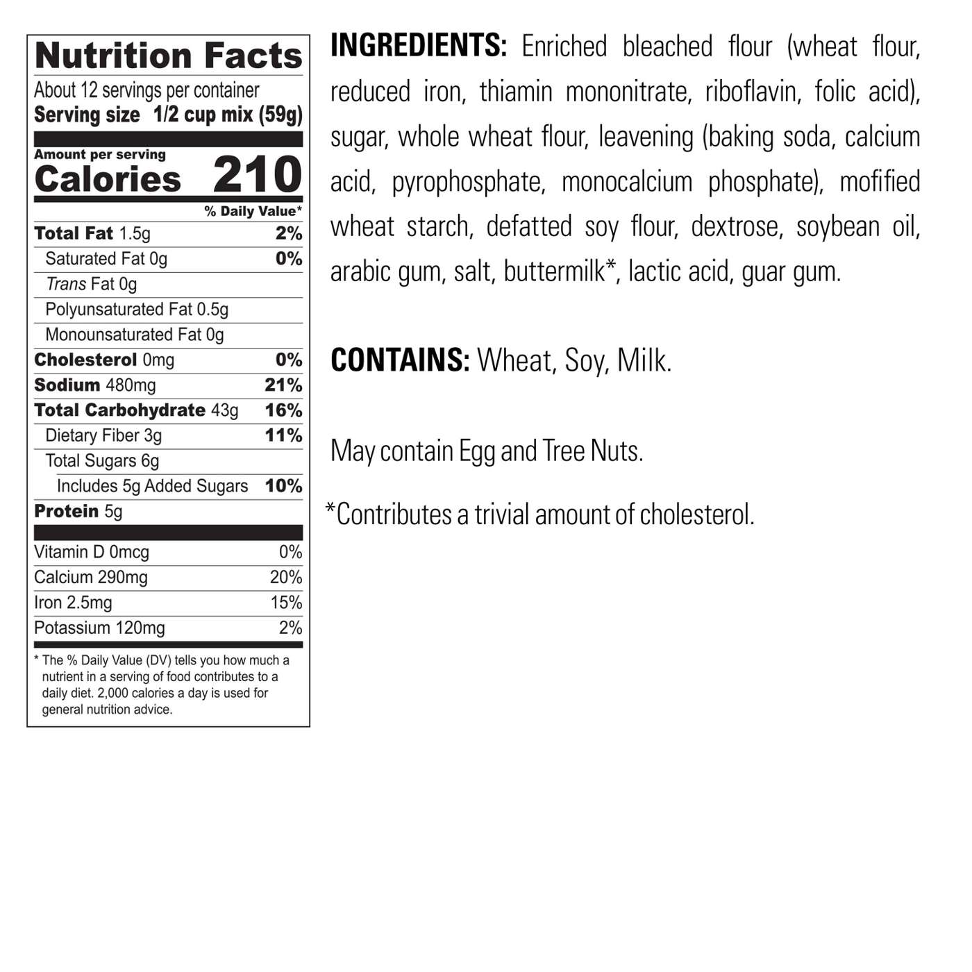 Krusteaz Heart Healthy Buttermilk Complete Pancake Mix; image 2 of 6