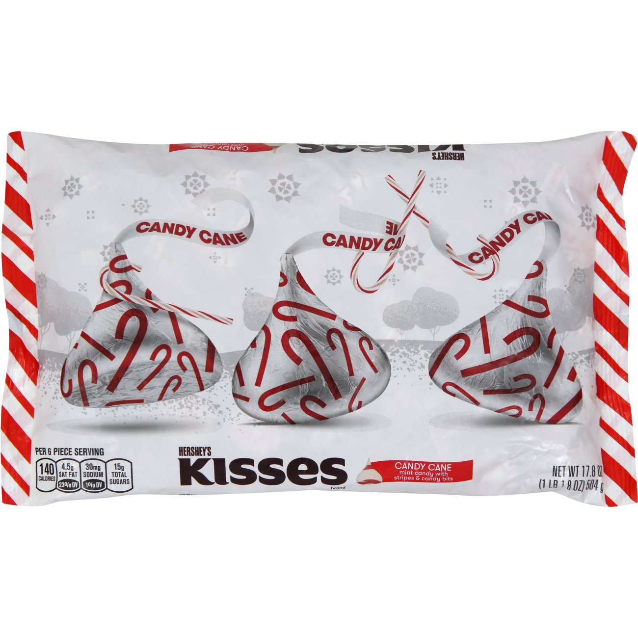 Hershey's Christmas Candy Cane Kisses Family Bag - Shop Candy at H-E-B