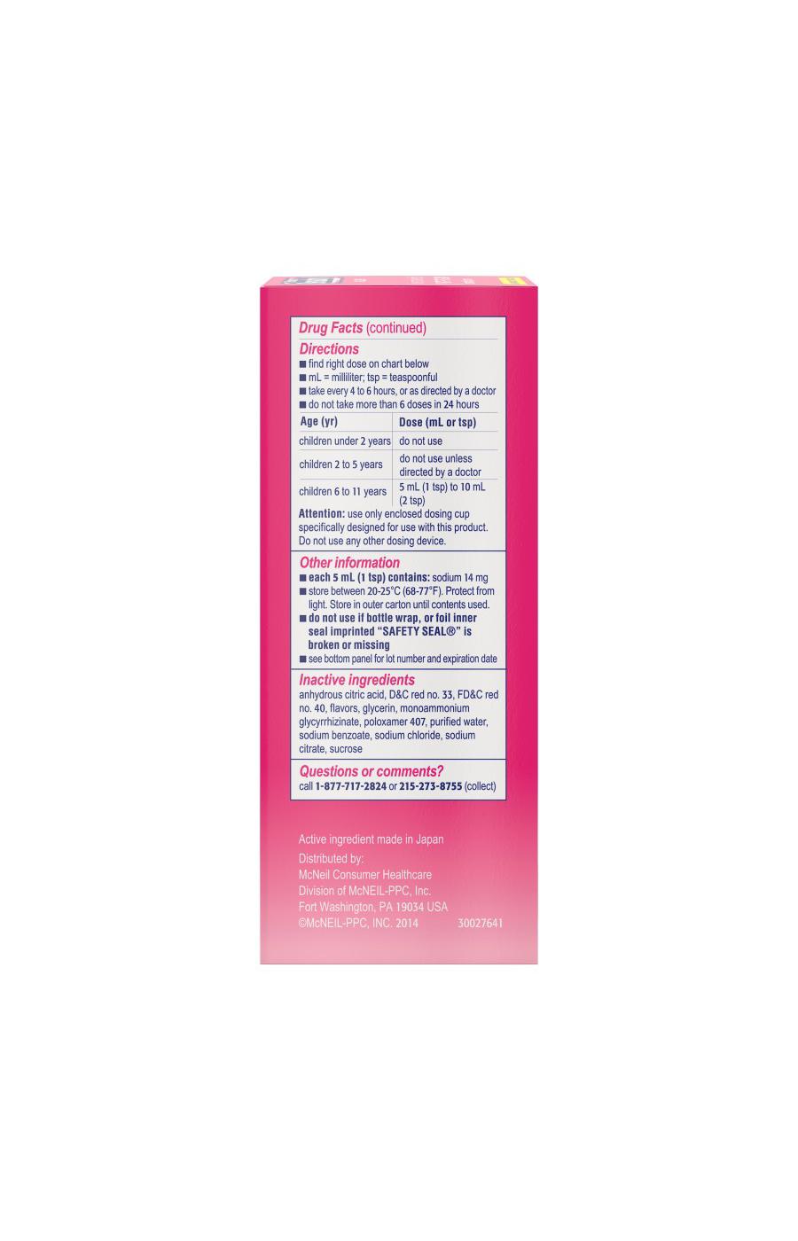 Benadryl Children's Allergy Relief Liquid - Cherry; image 4 of 7