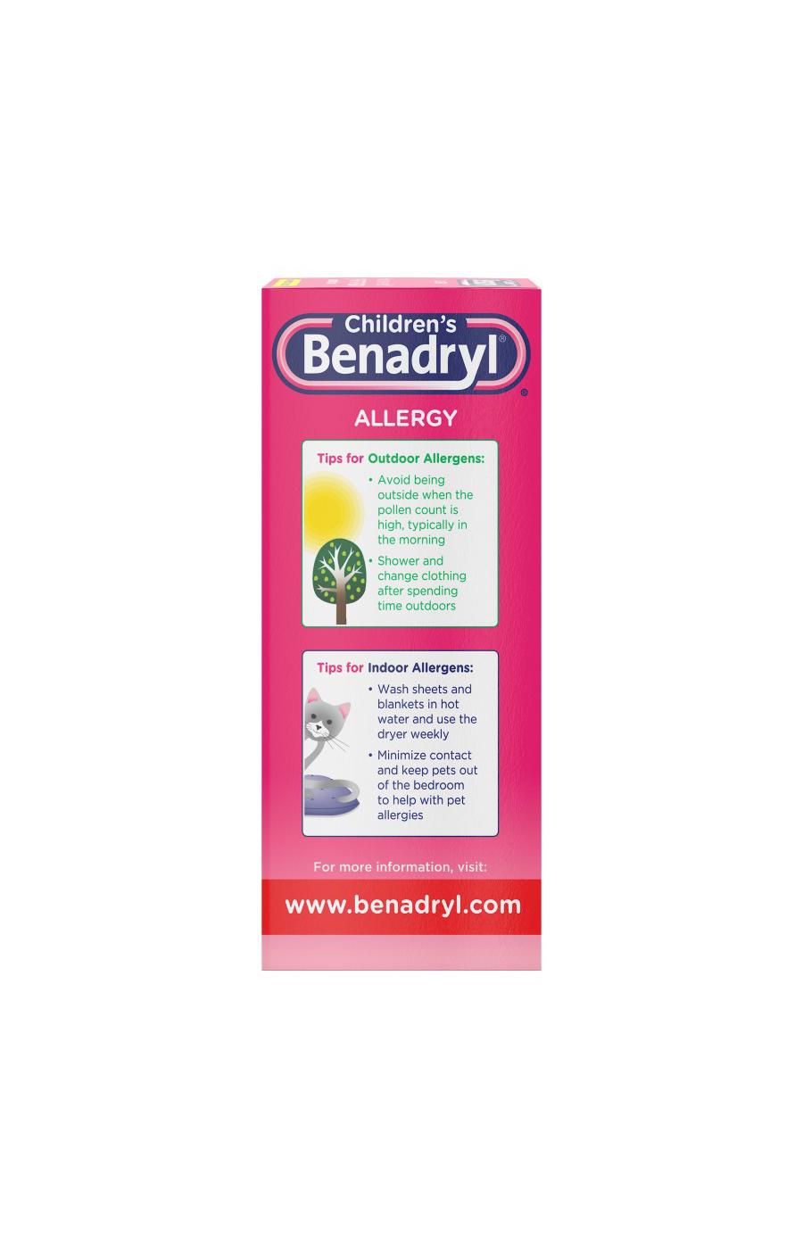 Benadryl Children's Allergy Relief Liquid - Cherry; image 7 of 7