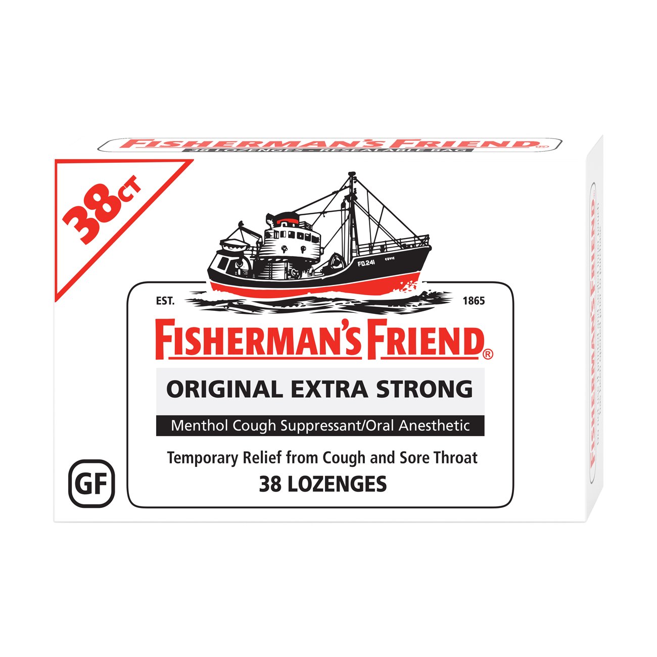 Fisherman's Friend Extra Strong Menthol Cough Suppressant Lozenges Original