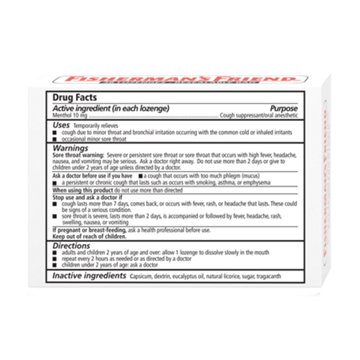 Fisherman's Friend Menthol Cough Suppressant Lozenges, 38 ct