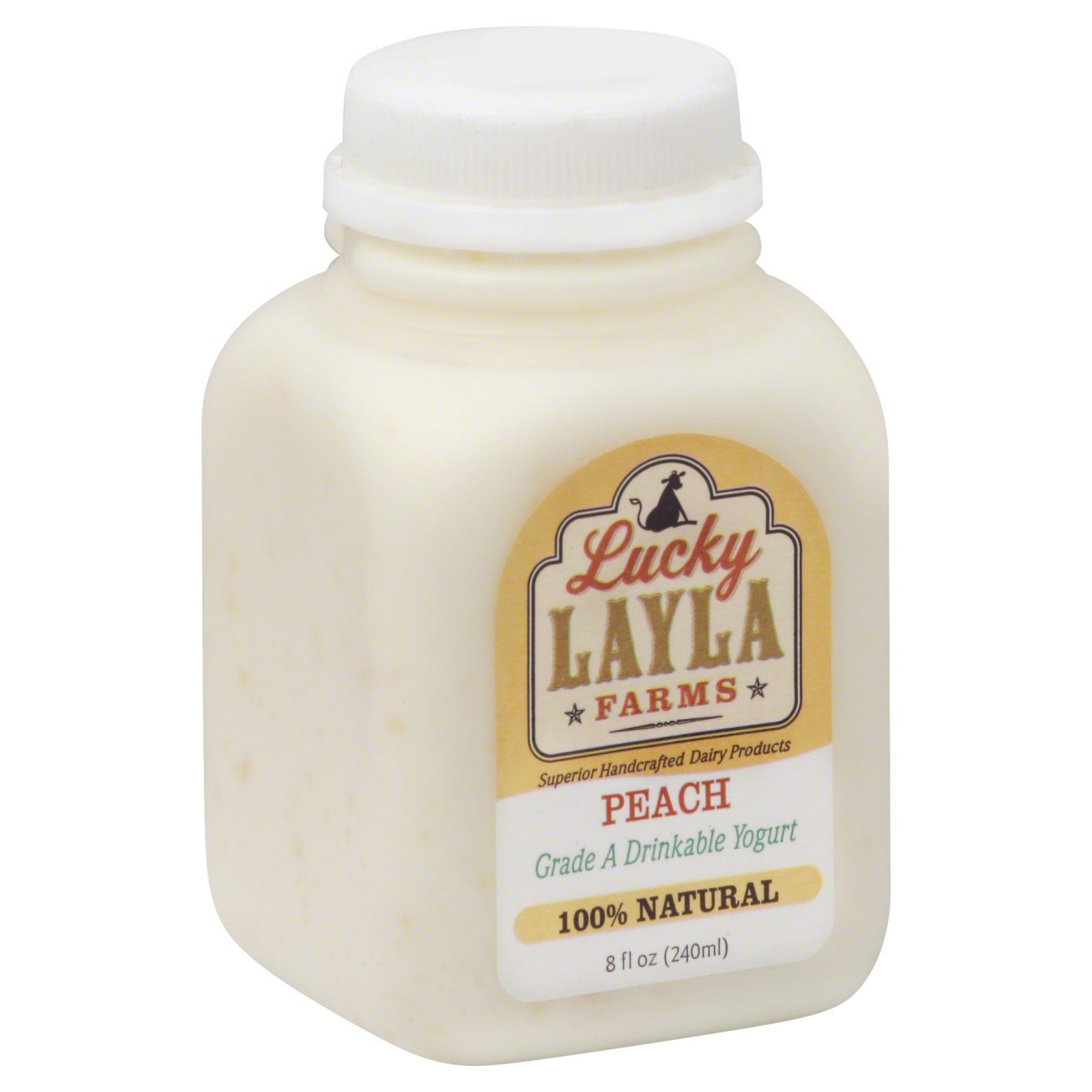 Lucky Layla Peach Yogurt Drink, 8 oz