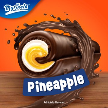Marinela Choco Roles Pineapple Crème-Filled Chocolatey Snack Cakes