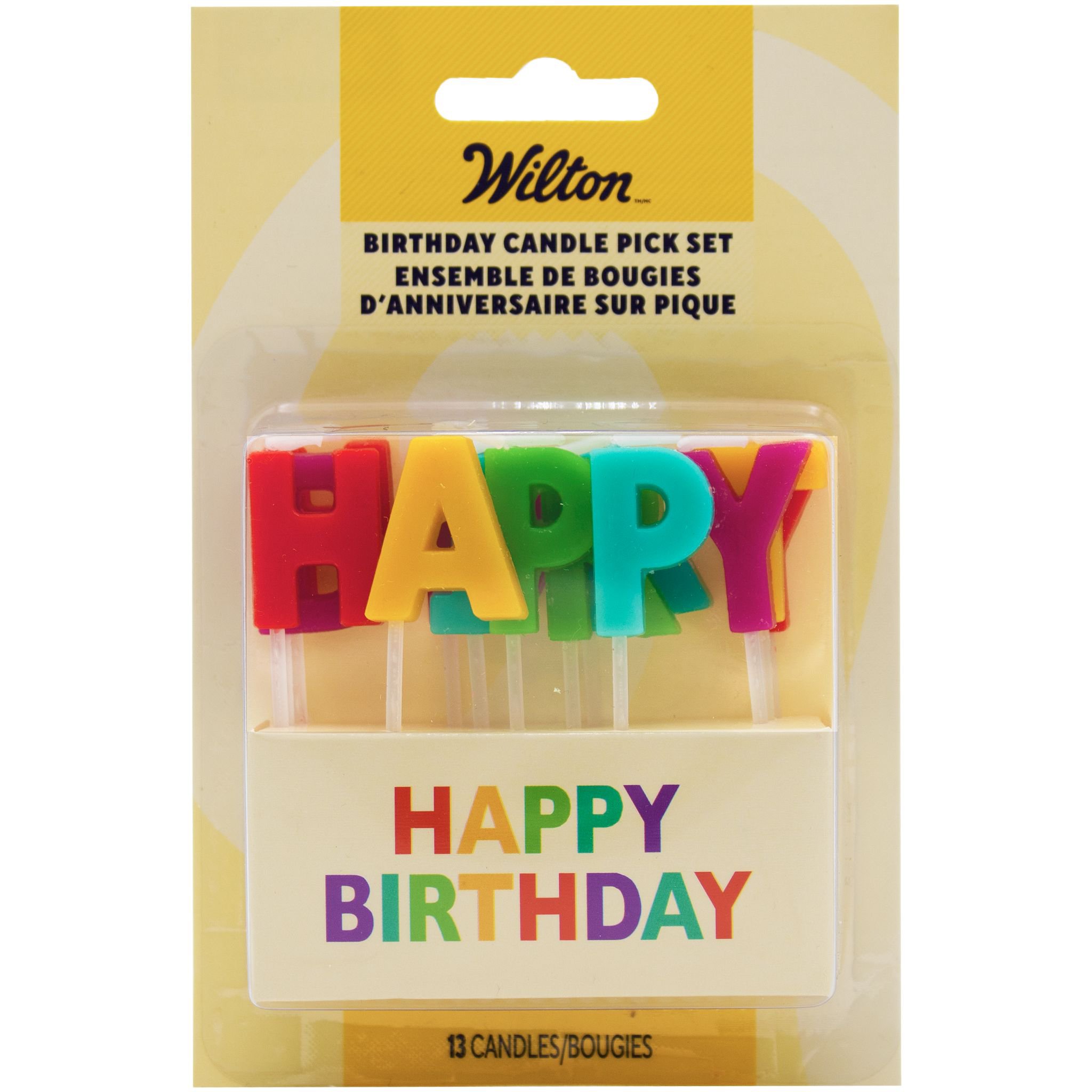 Wilton Happy Birthday 3 in High Candle Pick Set Shop Birthday Candles