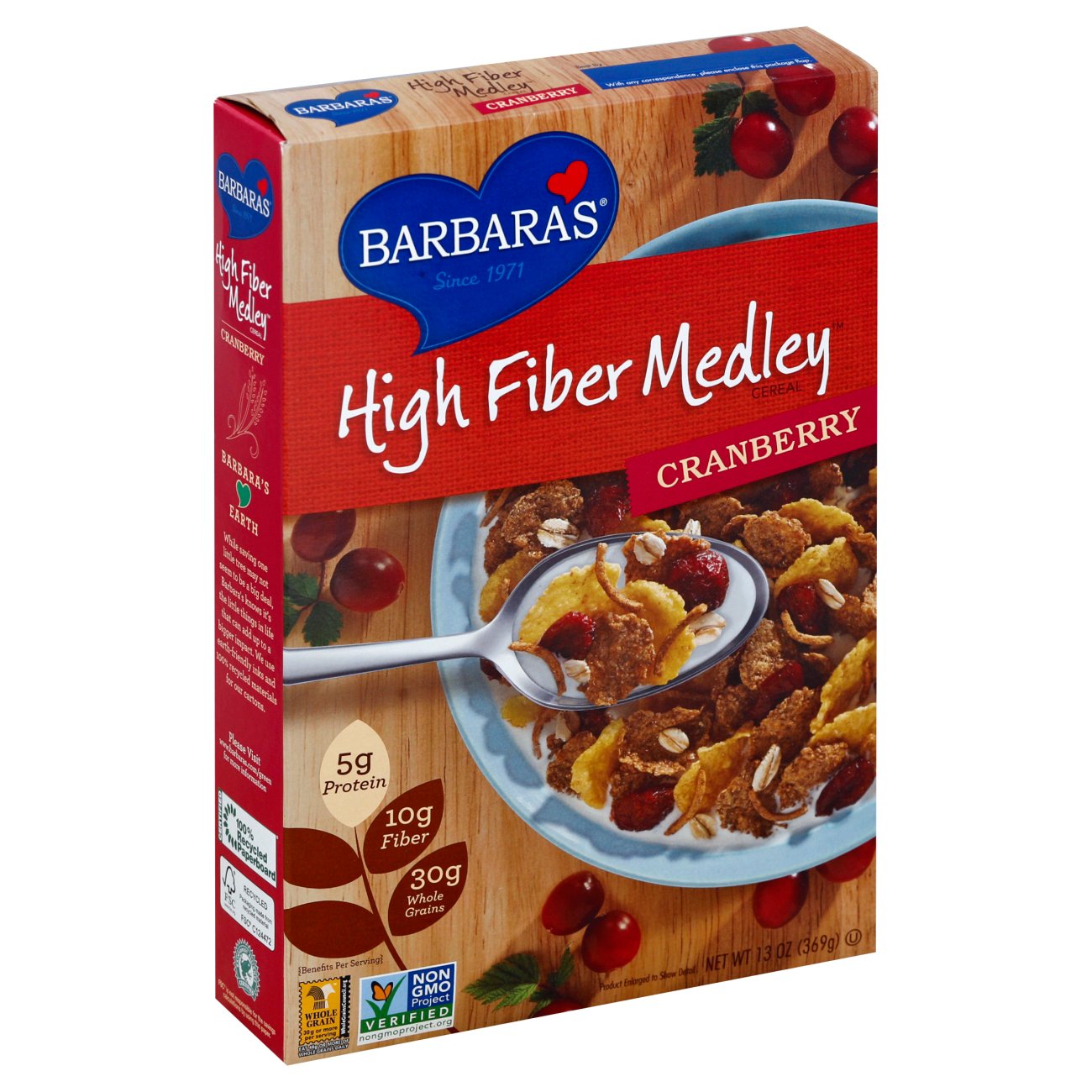 Barbara's Cranberry High Fiber Cereal Shop Cereal at HEB