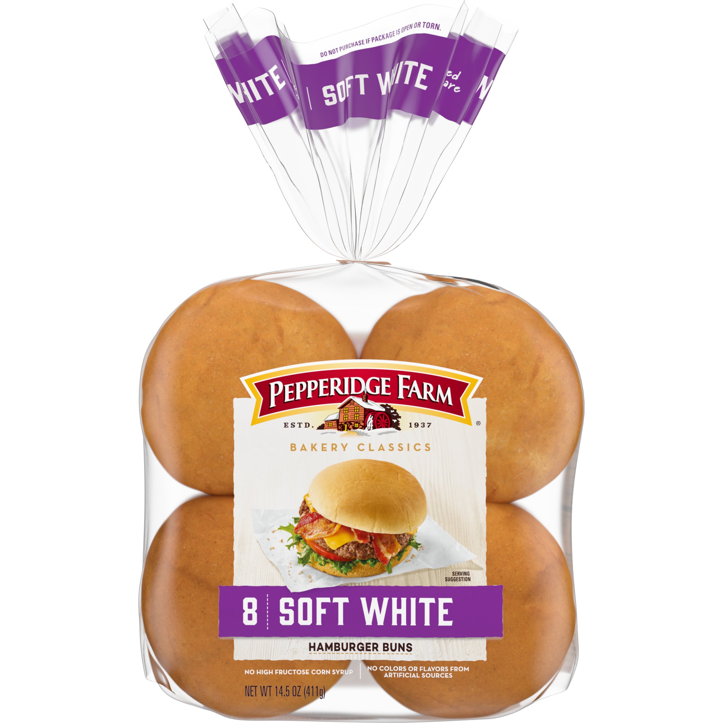 Pepperidge Farm Soft White Hamburger Buns - Shop Bread At H-E-B