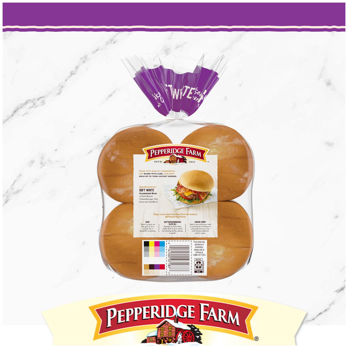 Pepperidge Farm Soft White Hamburger Buns; image 8 of 9