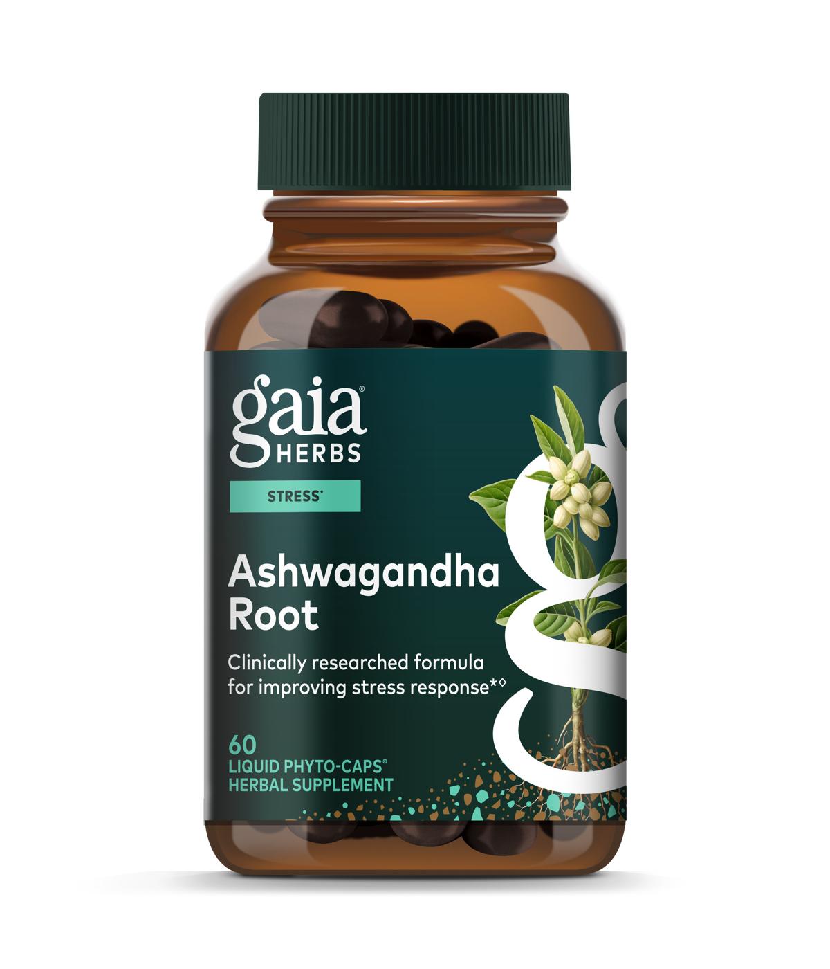 Gaia Herbs Single Herbs Ashwagandha Root Phyto-Caps; image 1 of 3