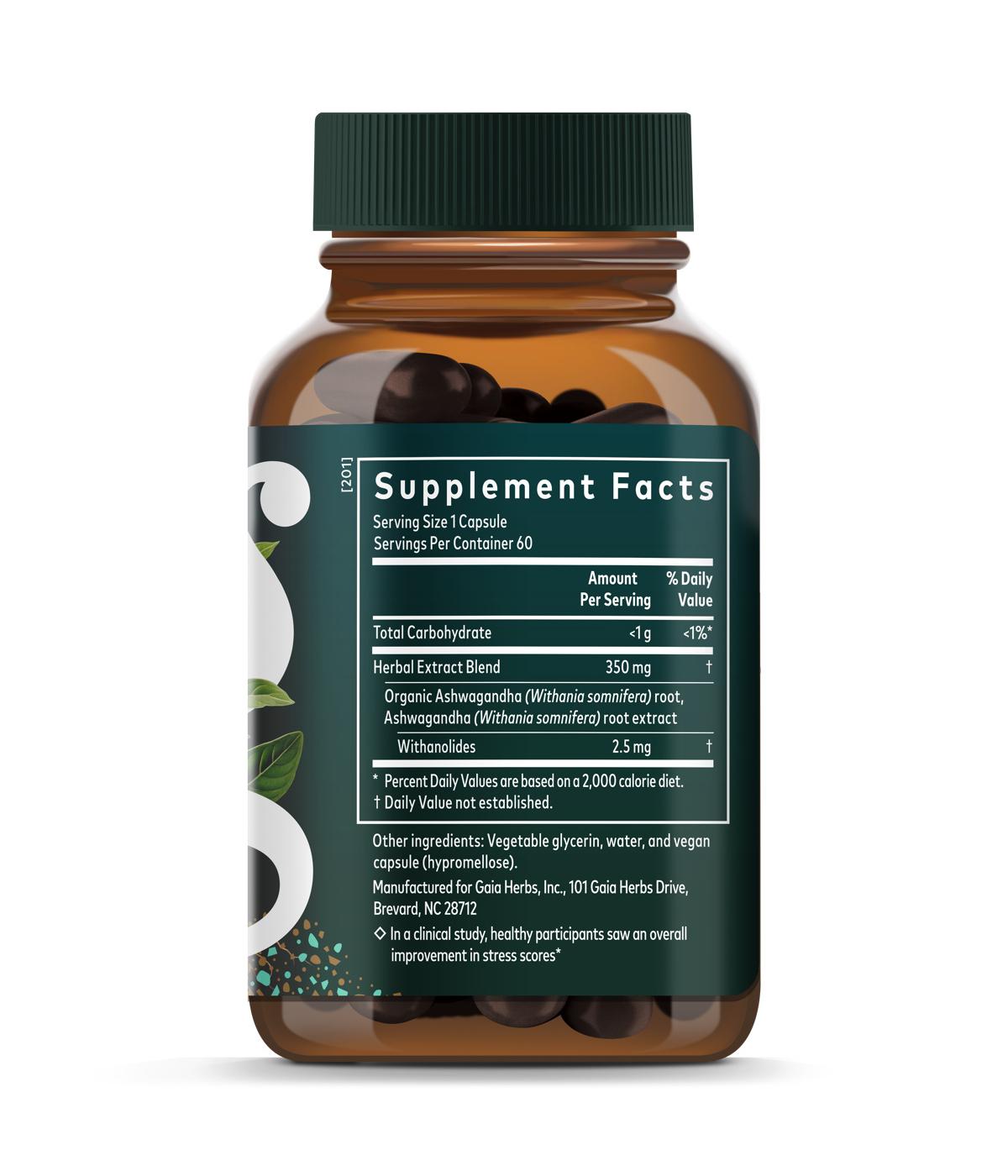 Gaia Herbs Single Herbs Ashwagandha Root Phyto-Caps; image 3 of 3