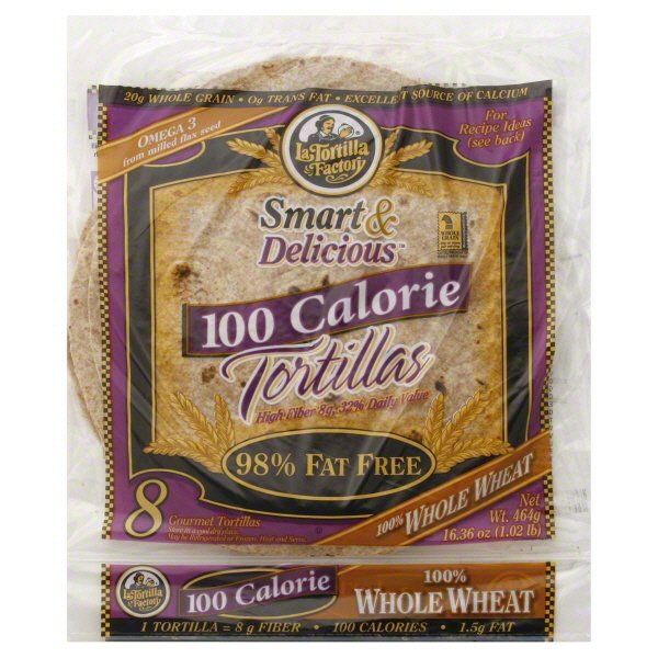 La Tortilla Factory Smart & Delicious100 Calorie 100% Whole Wheat ...