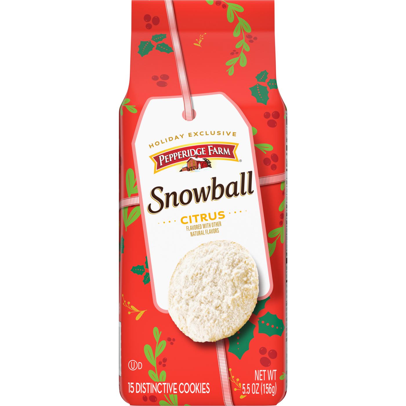 Pepperidge Farm Snowball Citrus Flavored Cookies; image 1 of 8