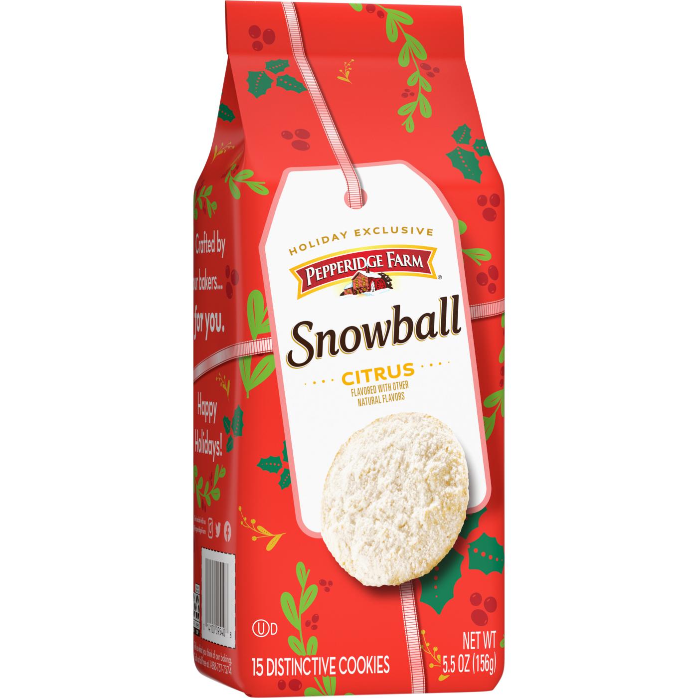 Pepperidge Farm Snowball Citrus Flavored Cookies; image 3 of 8