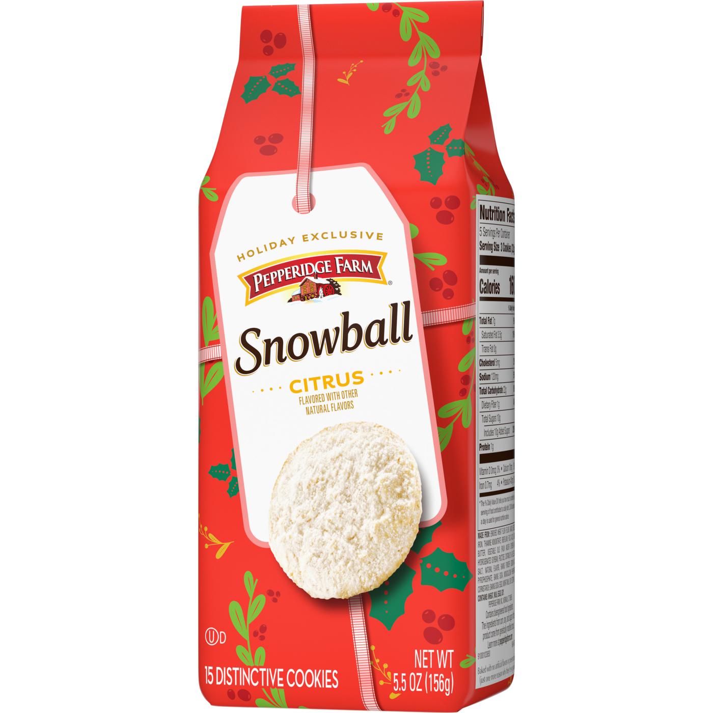 Pepperidge Farm Snowball Citrus Flavored Cookies; image 7 of 8