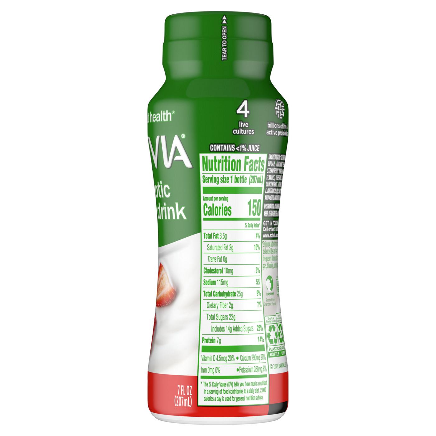 Activia Probiotic Strawberry Dairy Drink; image 2 of 6