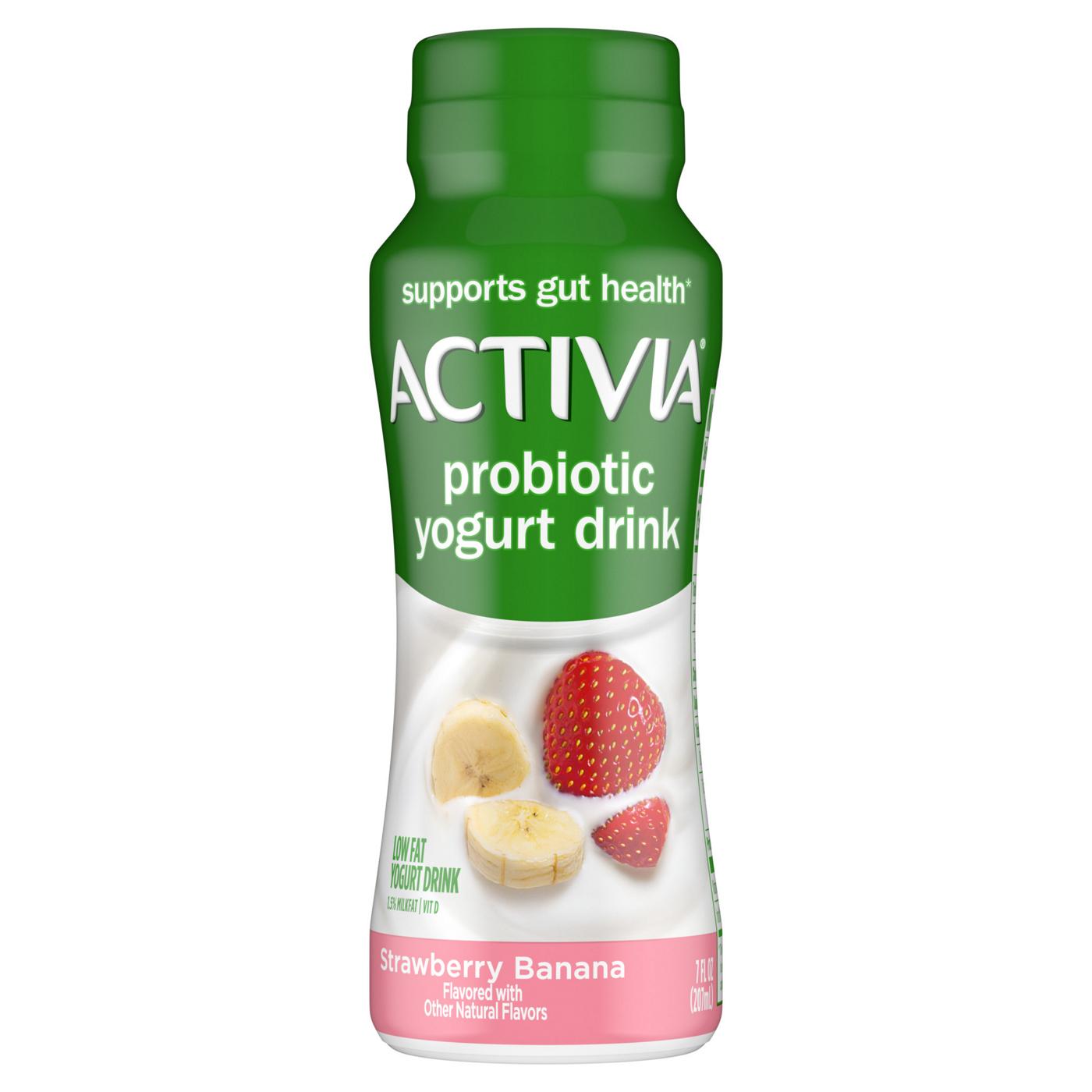 Activia Probiotic Strawberry Banana Dairy Drink; image 1 of 6