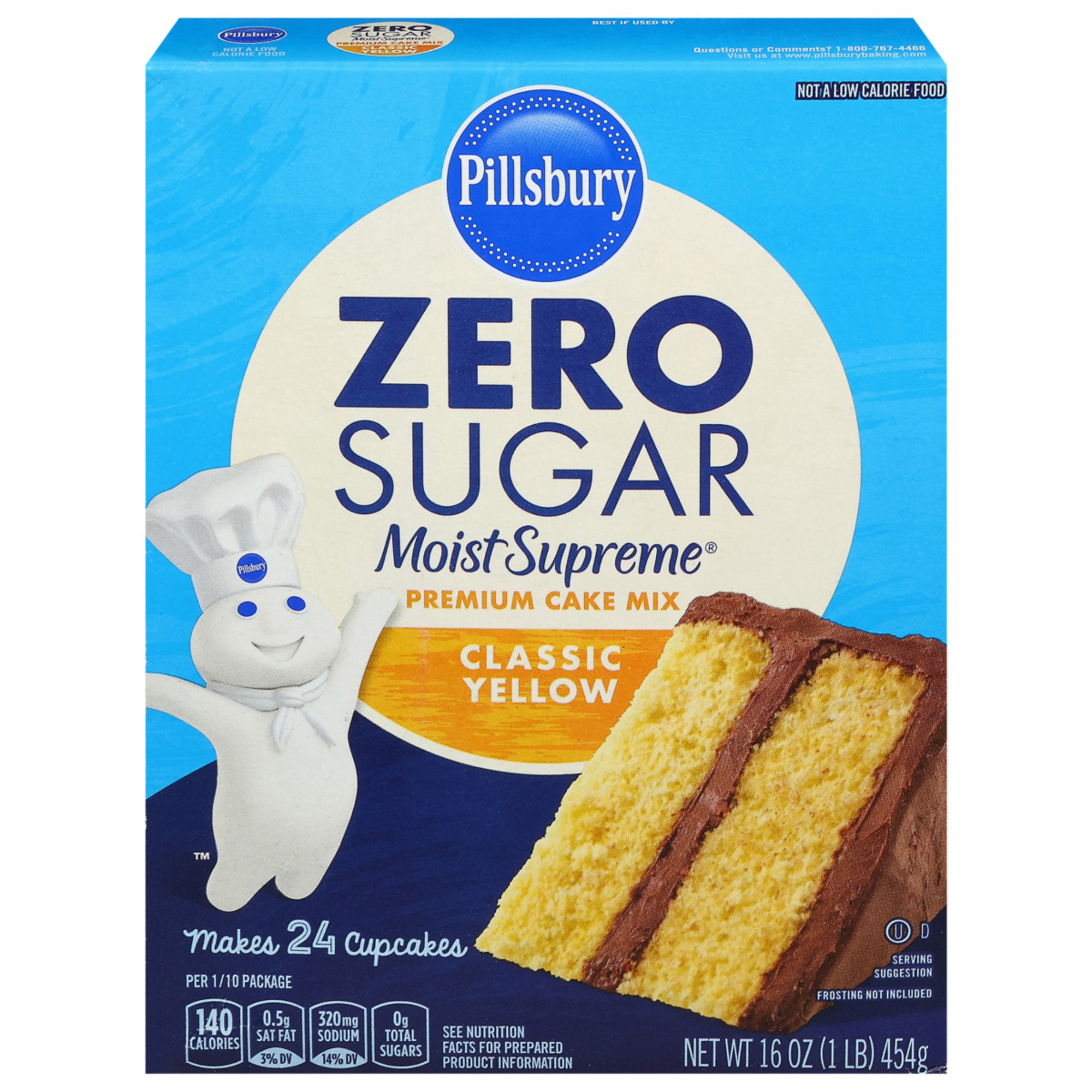 Pillsbury Moist Supreme Sugar Free Classic Yellow Cake Mix Shop Baking Ingredients At H E B