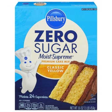 Pillsbury Zero Sugar Moist Supreme Yellow Cake Mix, 16 oz