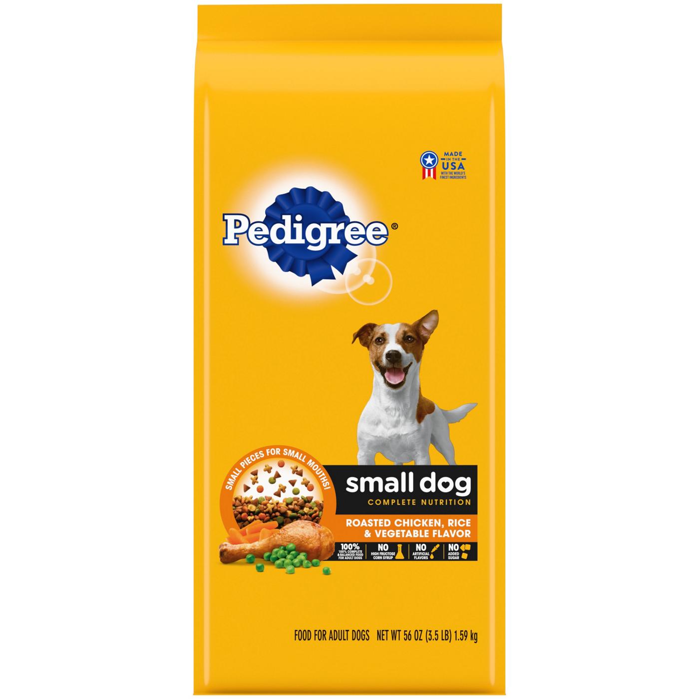 Pedigree Small Dog Complete Nutrition Roasted Chicken Rice & Vegetable Dry Dog Food; image 1 of 3
